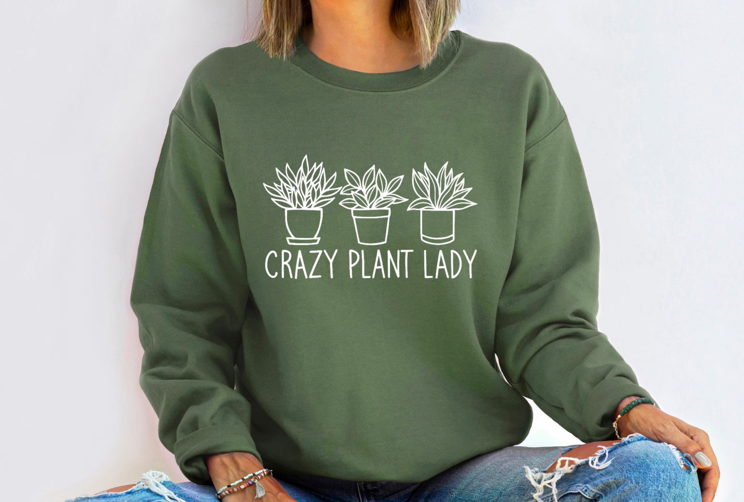 Crazy Plant Lady Super Soft Crewneck