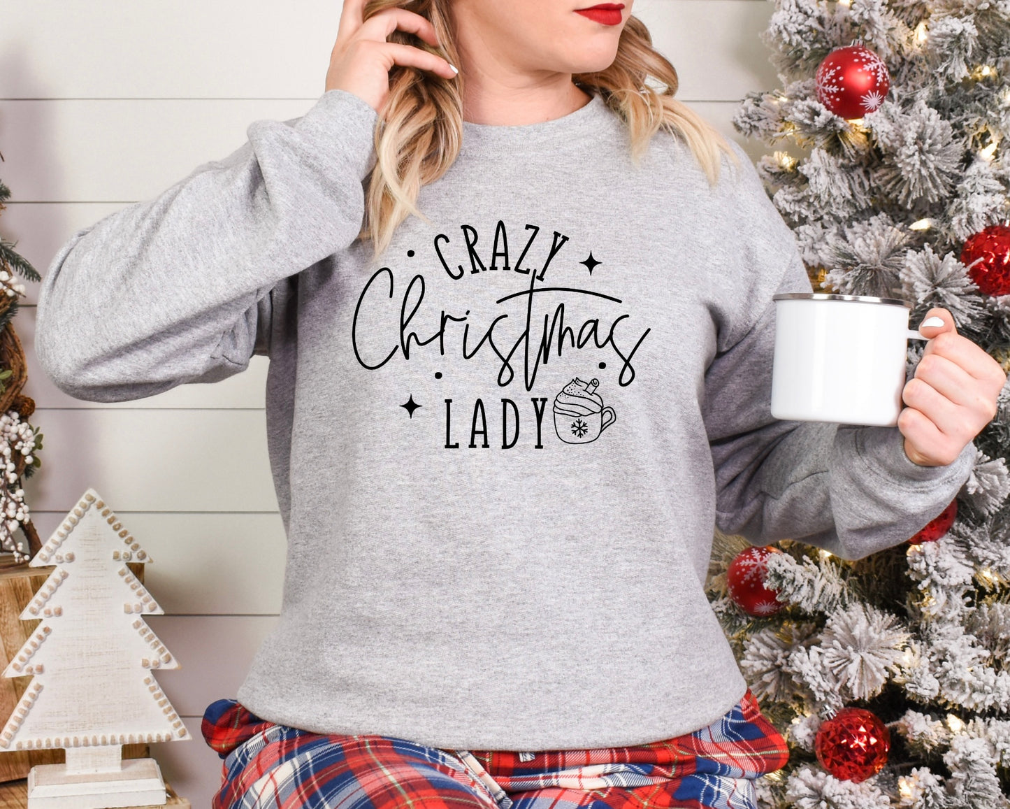 Crazy Christmas Lady Crewneck