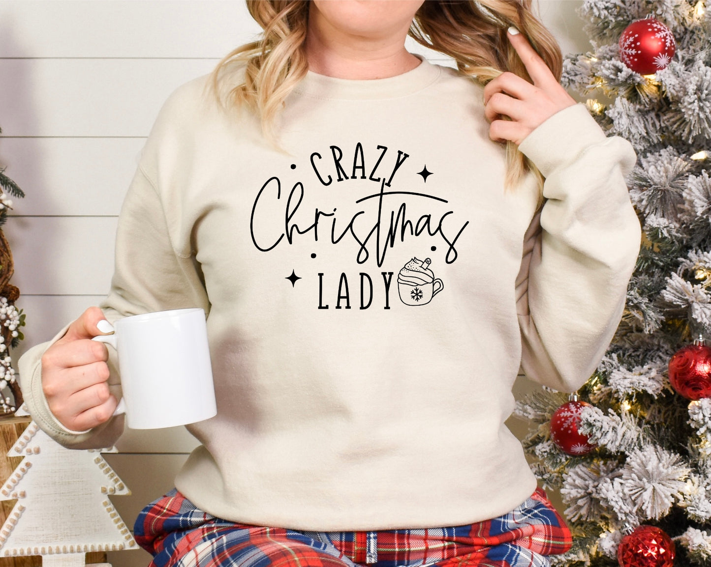 Crazy Christmas Lady Crewneck