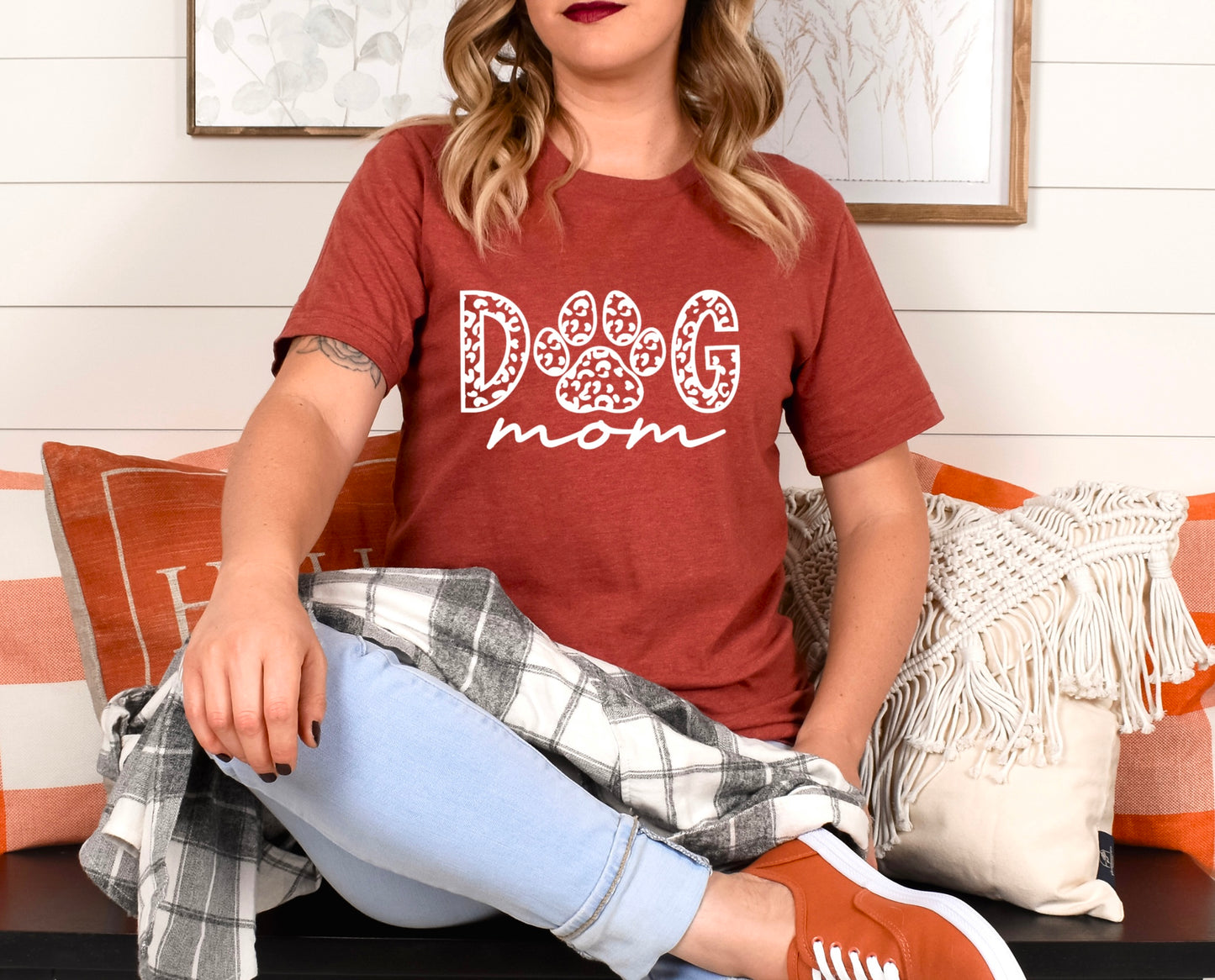 Dog Mom Leopard Print Super Soft TShirt