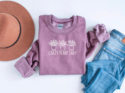 Crazy Plant Lady Super Soft Crewneck