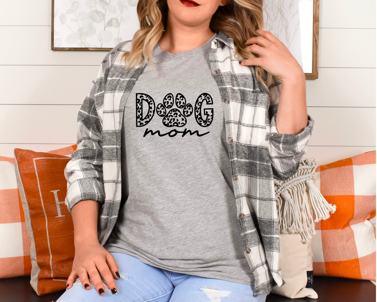 Dog Mom Leopard Print Super Soft TShirt