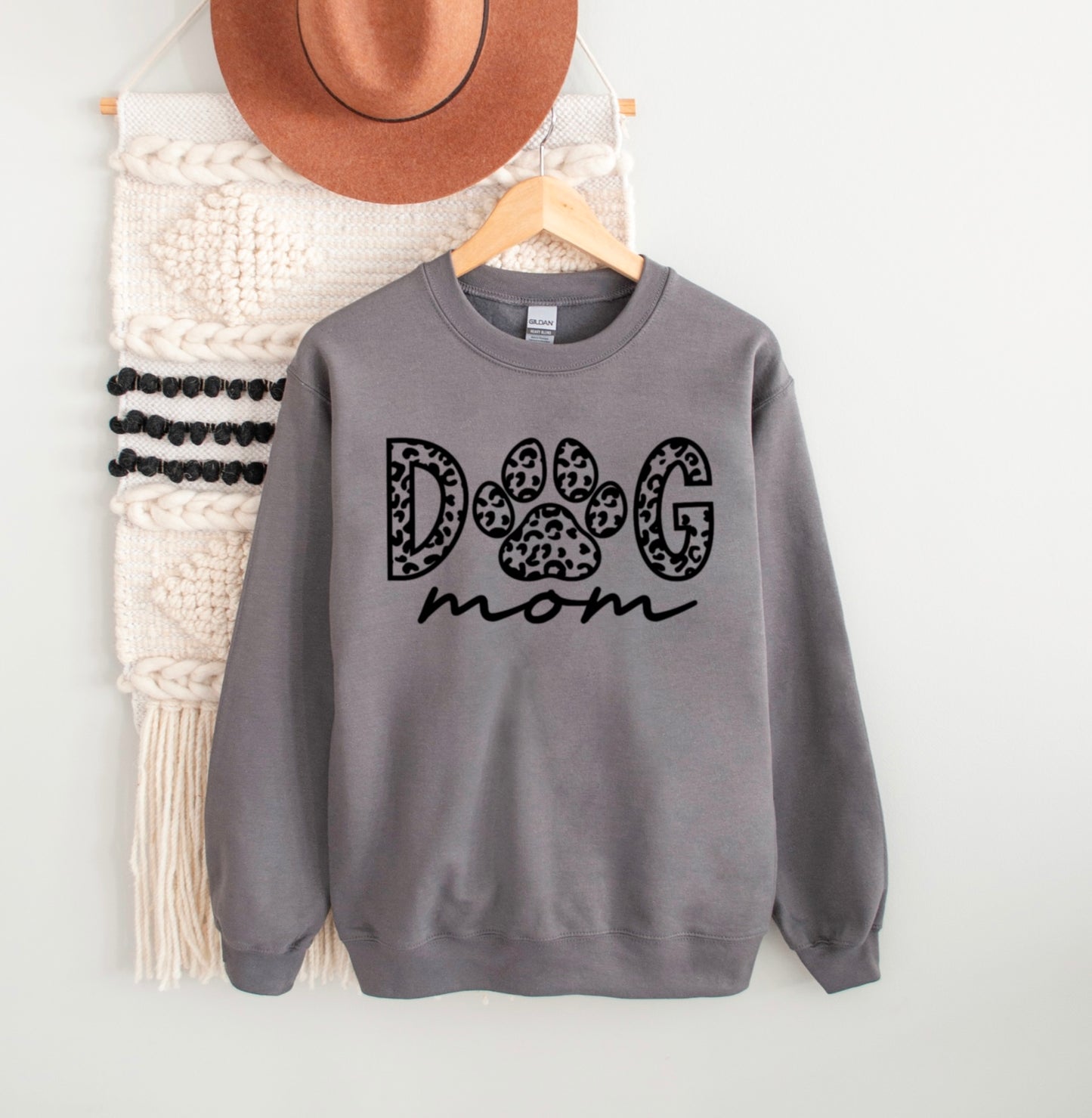 Dog Mom Leopard Print Super Soft Crewneck