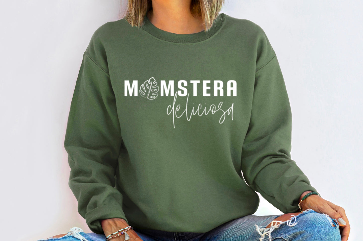 "Mom"stera Deliciosa Super Soft Crewneck