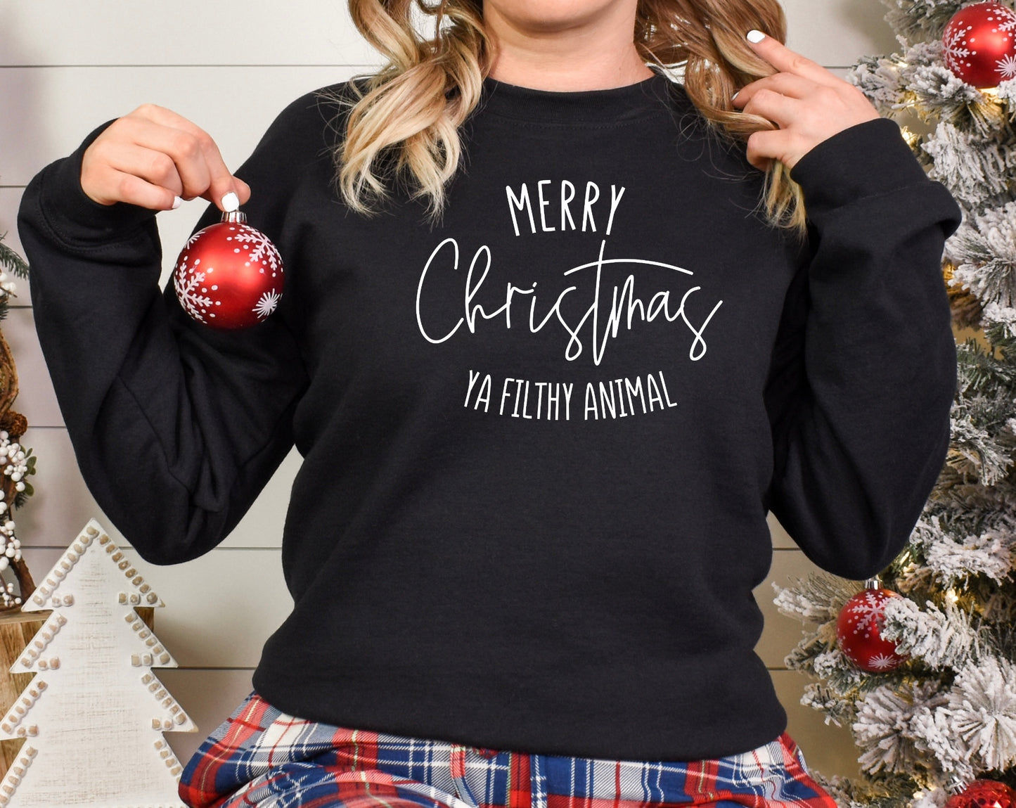 Merry Christmas Ya Filthy Animal Crewneck