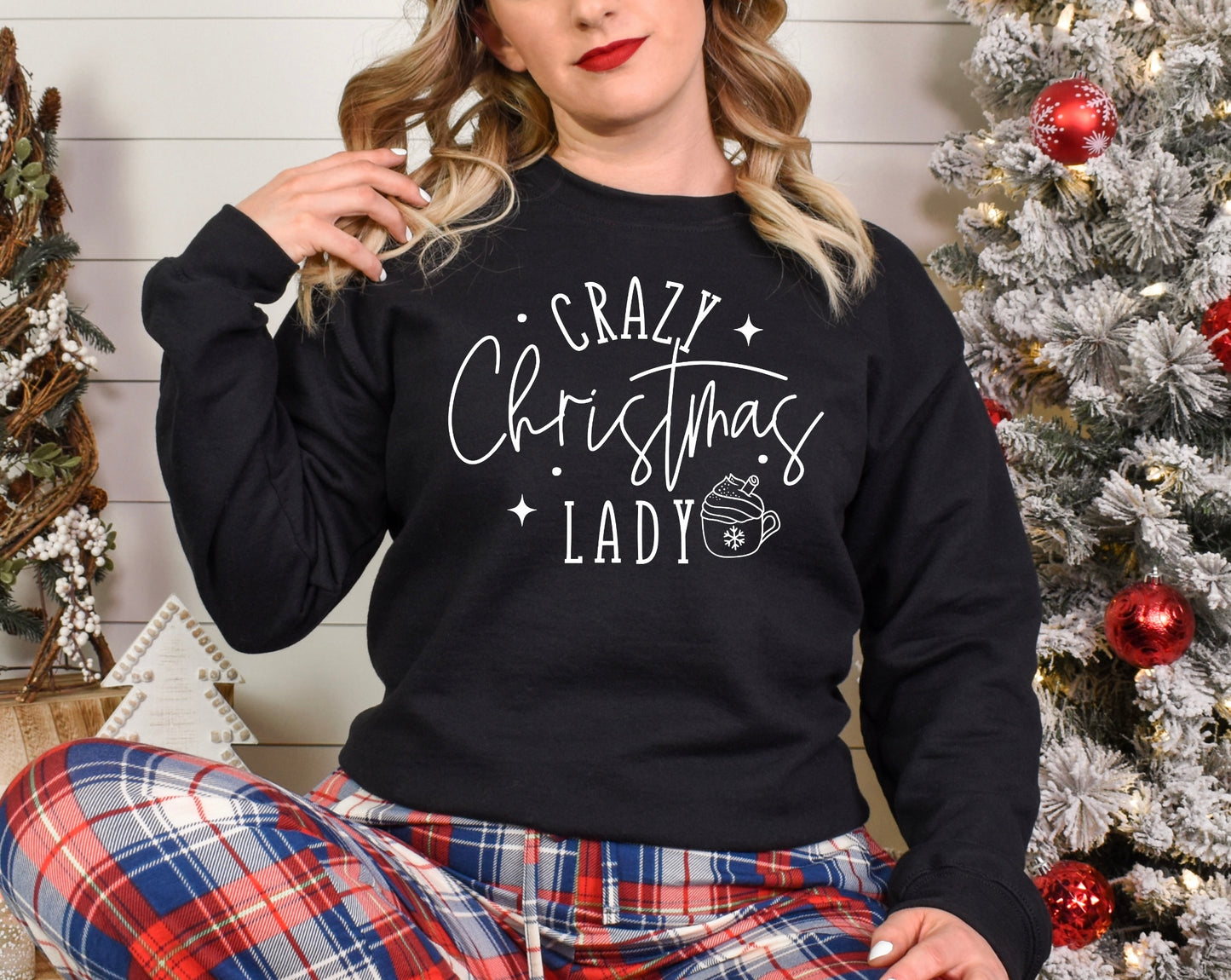Crazy Christmas Lady Crewneck