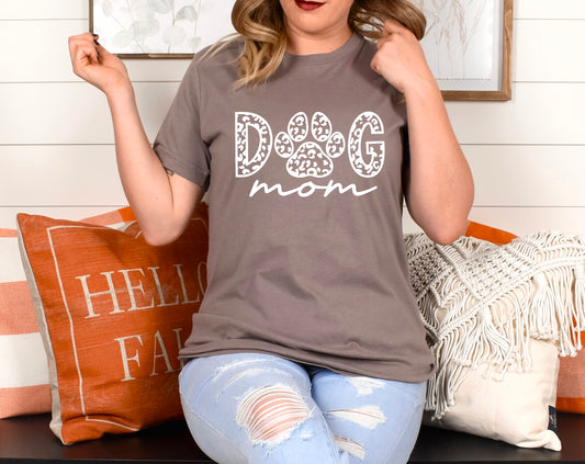 Dog Mom Leopard Print Super Soft TShirt