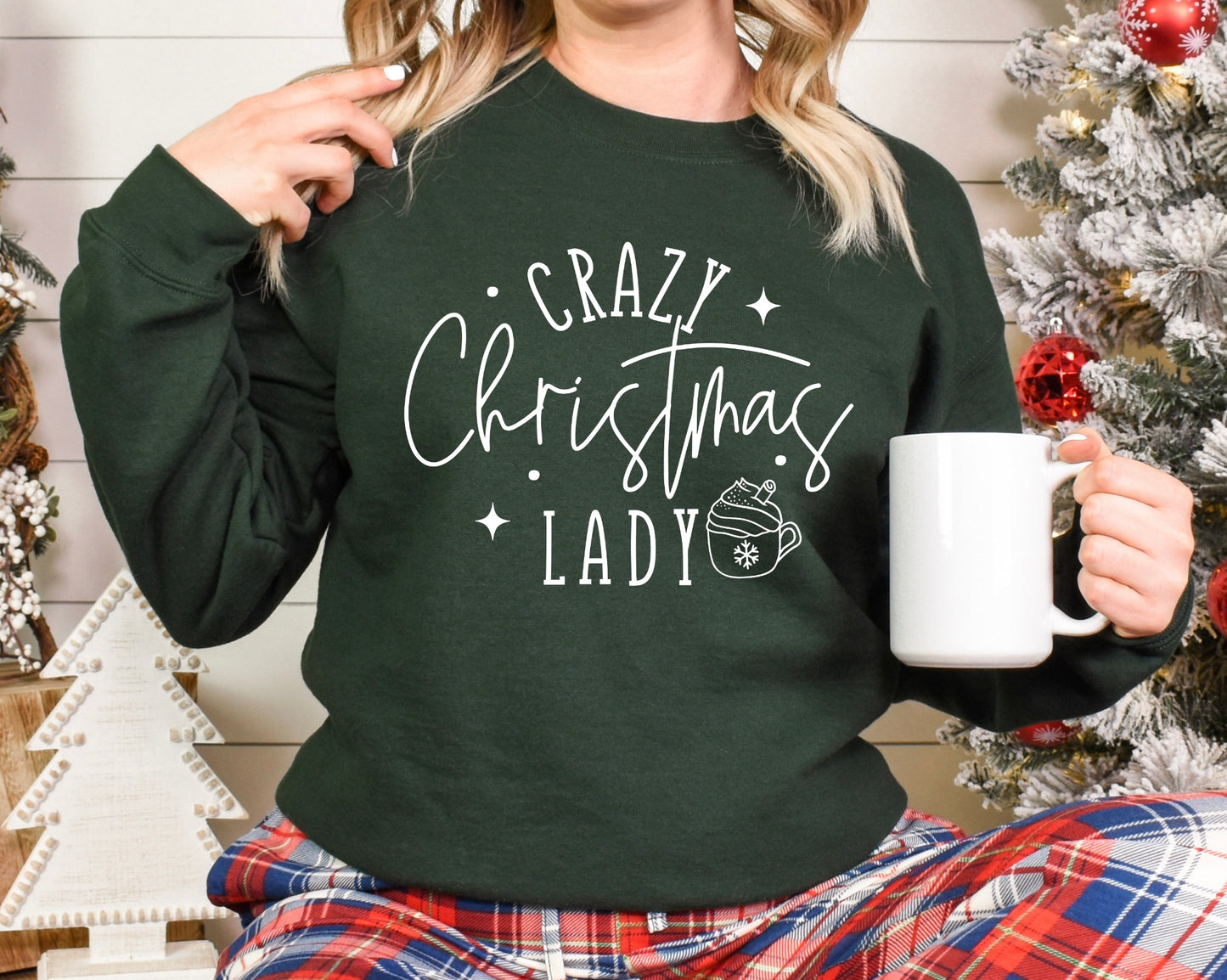 Crazy Christmas Lady Crewneck