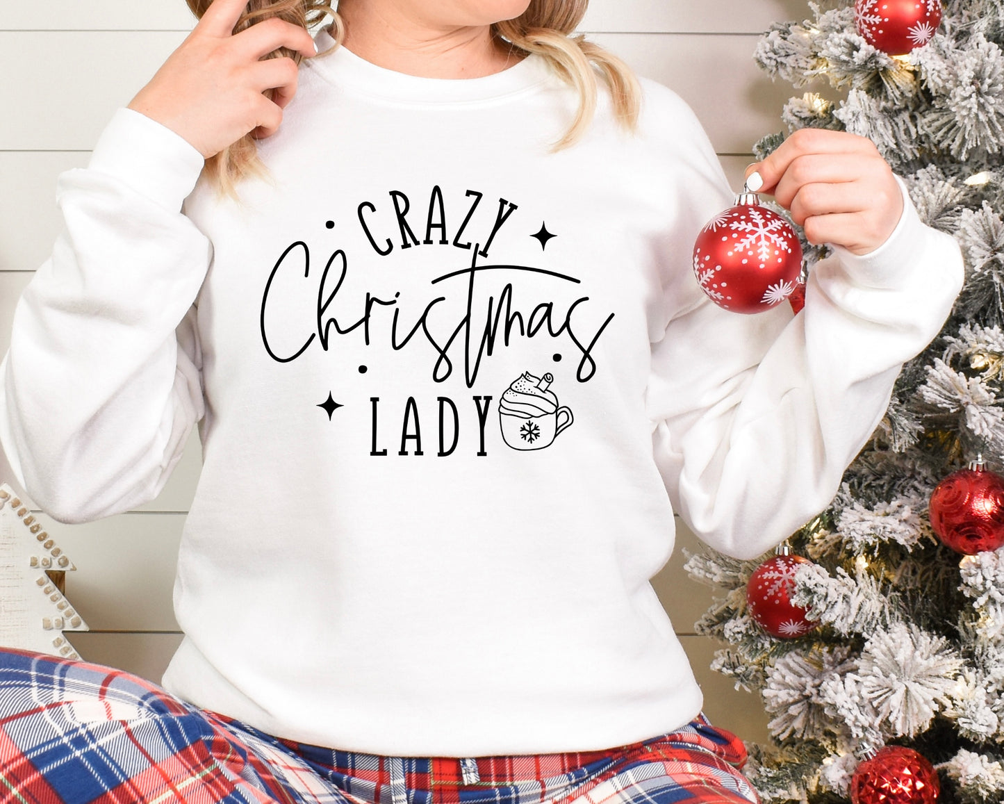 Crazy Christmas Lady Crewneck