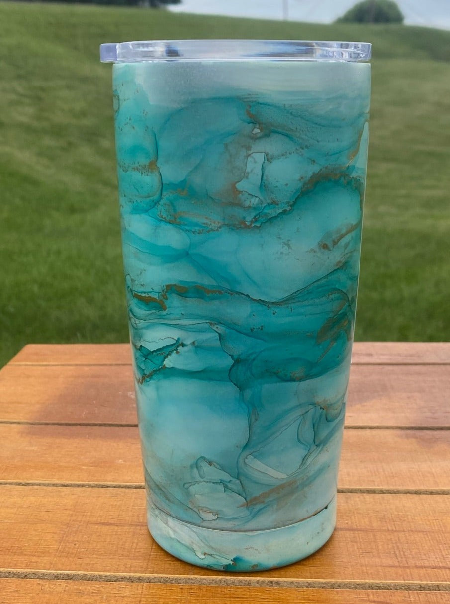 Turquoise Dog Mom Tumbler