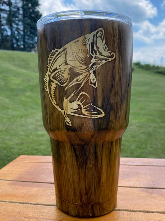 Wood Grain Bass Tumbler