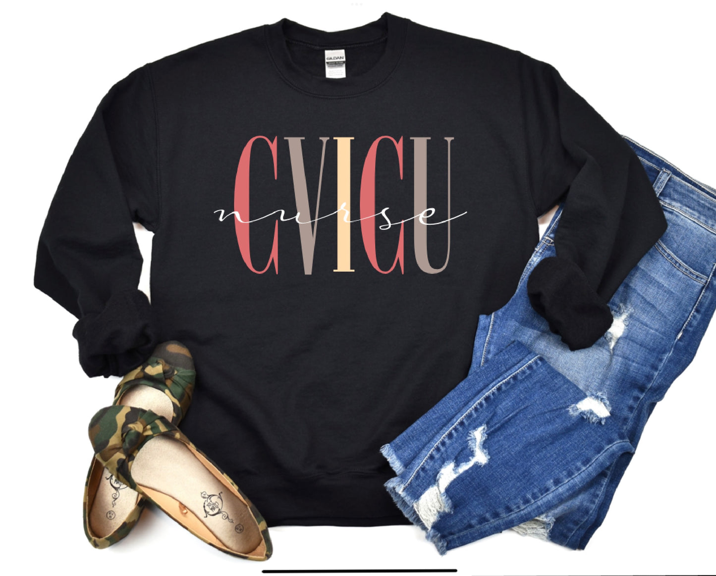 ICU Nursing Crew Neck