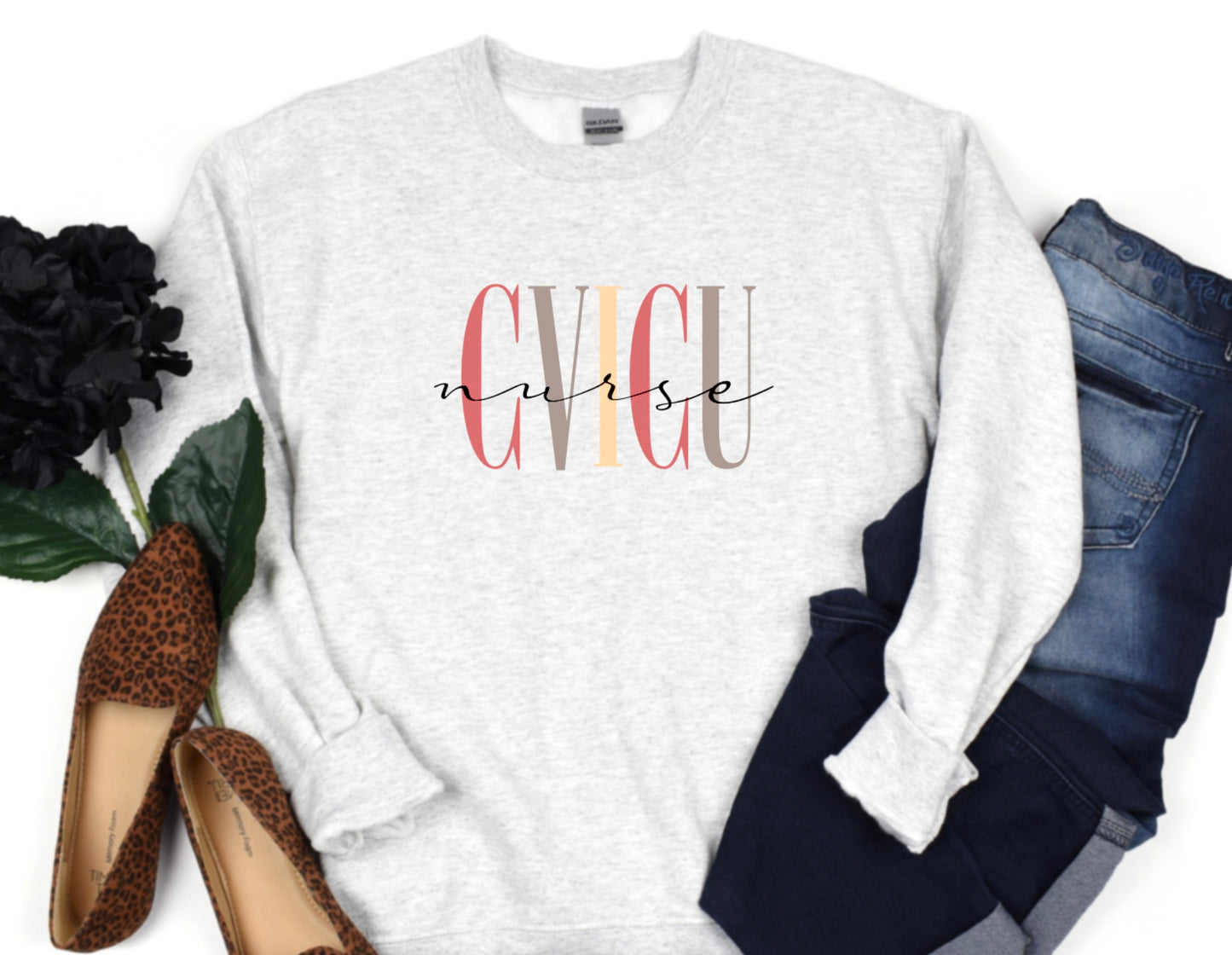 ICU Nursing Crew Neck