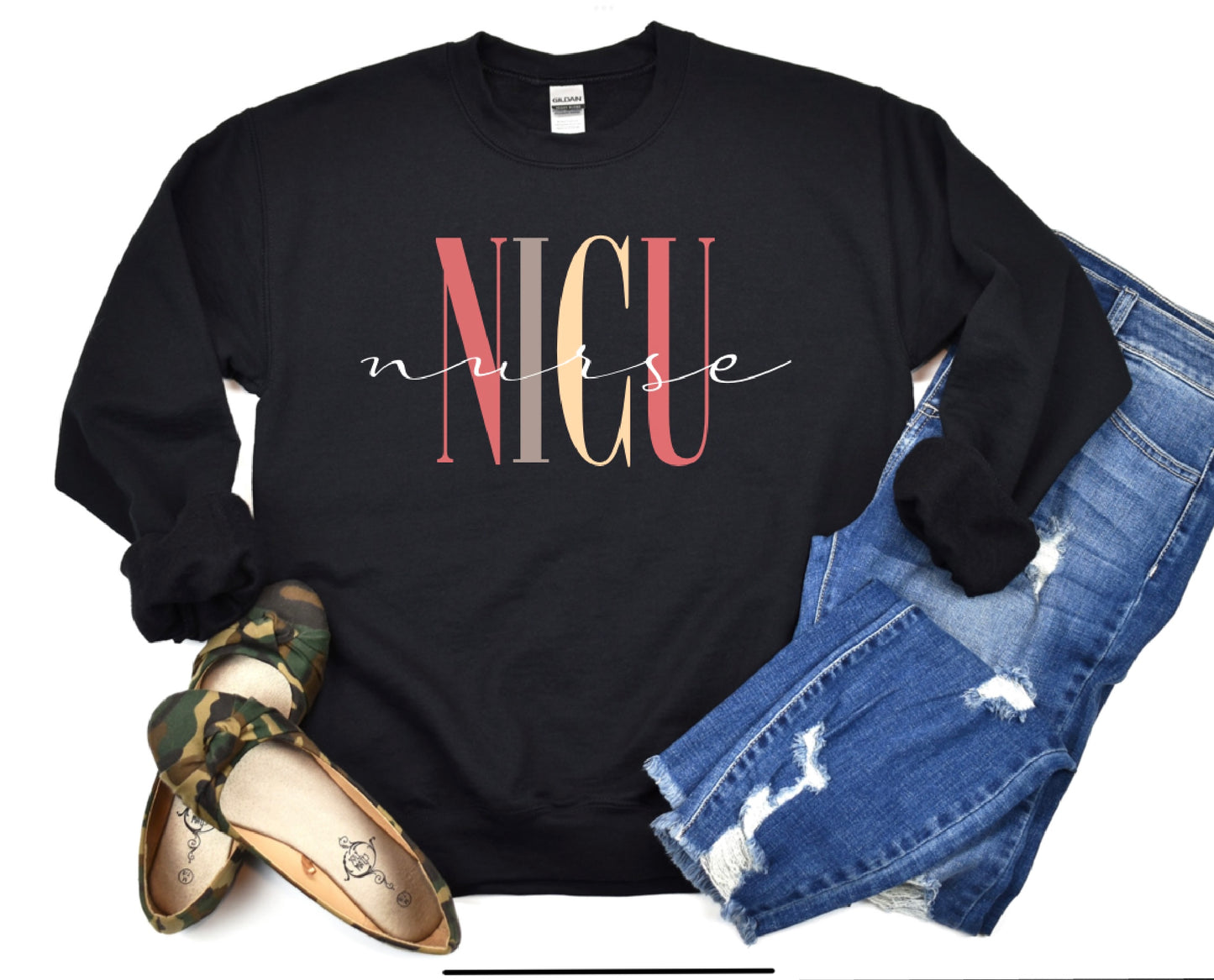 ICU Nursing Crew Neck